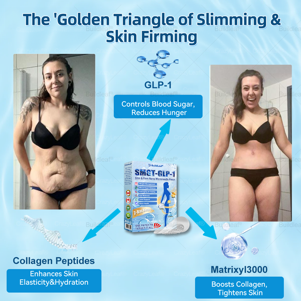 🏥FDA Store |𝐵uil𝗱𝐿ea𝐟® 𝑮𝐋𝑃-1 Slim & Firm 𝑁ano 𝑀icroneedle 𝑃atch with Collagen,Turmeric&Matrixyl 3000 丨Obesity,Cardiovascular Diseas, Diabetes, Sleep Apnea, Joint Problems and More